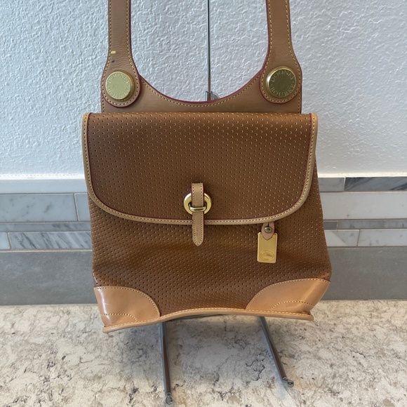 Vintage Dooney & Bourke Brown push lock  Shoulder Bag - Picture 3 of 14